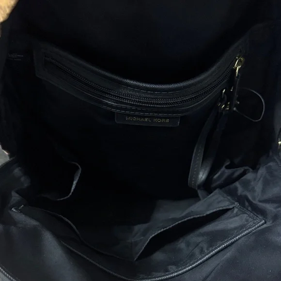 Michael Kors Leopard Print Backpack - Brown & Black - Picture 3 of 3